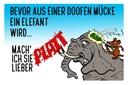 Holzschild 20x30 cm bevor aus Mücke Elefant wird Dekoration