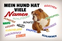 Holzschild 20x30 cm mein Hund hat viele Namen Tier Haustier