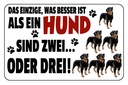 Holzschild 20x30 cm Was besser ist als ein Hund zwei Spruch Zitat