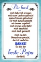 Holzschild 30x20 cm Danke du bis der Beste Papa Männer Frauen
