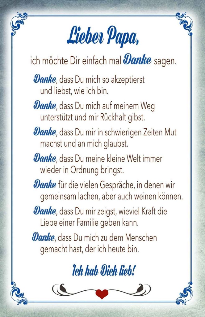 Holzschild 30x20 cm lieber PapaIch hab dich lieb