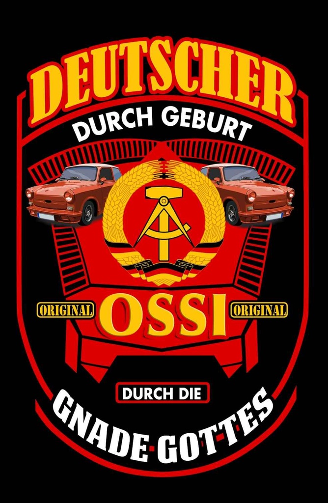 Holzschild 30x20 cm Deutscher durch Geburt Ossi Deutschland