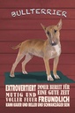 Holzschild 30x20 cm Bullterrier Hund immer bereit Tier Haustier