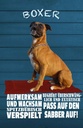 Holzschild 30x20 cm Boxer Hund aufmerksam wachsam Tier Haustier