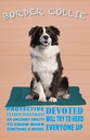 Holzschild 30x20 cm Border Collie Hund protective Tier Haustier