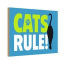 Holzschild 20x30 cm cats rule Katze Tier Haustier