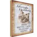 Holzschild 30x20 cm sibierische Waldkatze Katze Tier Haustier