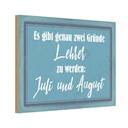 Holzschild 20x30 cm zwei Gründe Lehrer zu werden Spruch Zitat