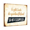 Holzschild 20x30 cm gibt Leute sprechen Scheissdreck Spruch Zitat