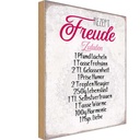 Holzschild 30x20 cm Rezept Freude Zutaten Familie Freunde
