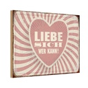 Holzschild 20x30 cm liebe sich wer kann Geschenk