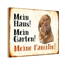 Holzschild 20x30 cm Hund Beagle mein Haus Garten Familie Tier Haustier