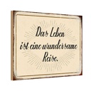 Holzschild 20x30 cm das Leben ist wundersame Reise Dekoration