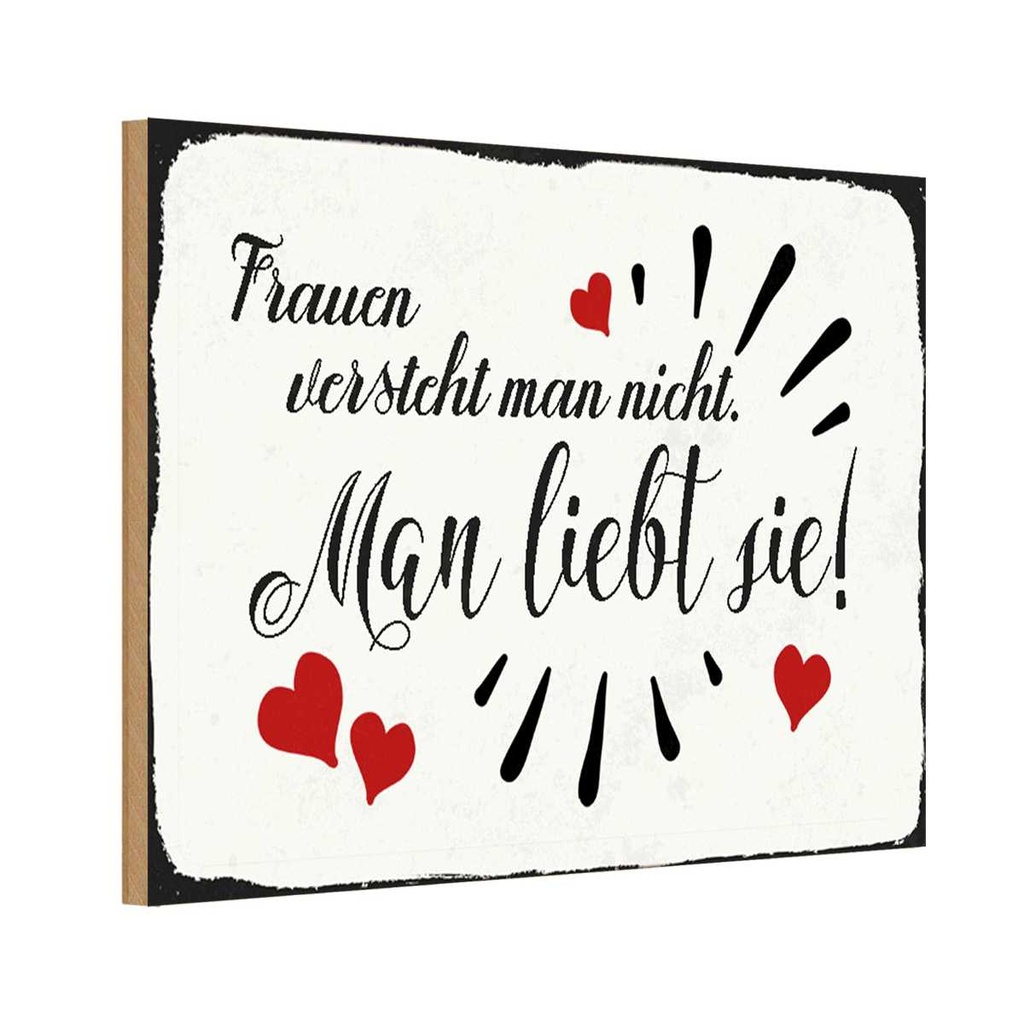 Holzschild 20x30 cm Frauen versteht man nicht Familie Freunde