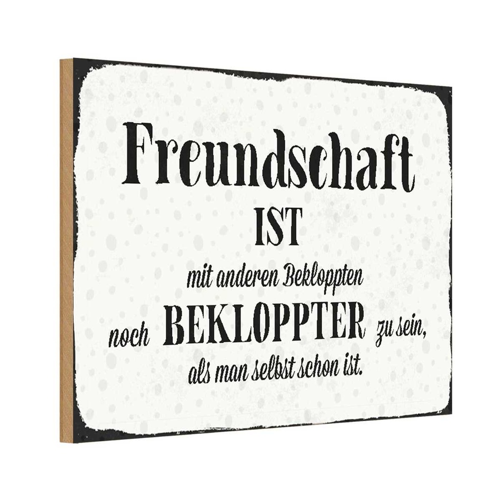 Holzschild 20x30 cm Freundschaft ist mit anderen Familie Freunde