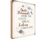 Holzschild 30x20 cm gute Freunde erkennt Geschenk