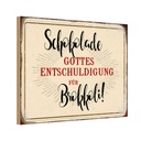 Holzschild 20x30 cm Schokolade Entschuldigung Spruch Zitat