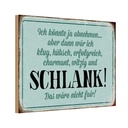 Holzschild 20x30 cm könnte abnehmen dann klug hübsch Spruch Zitat