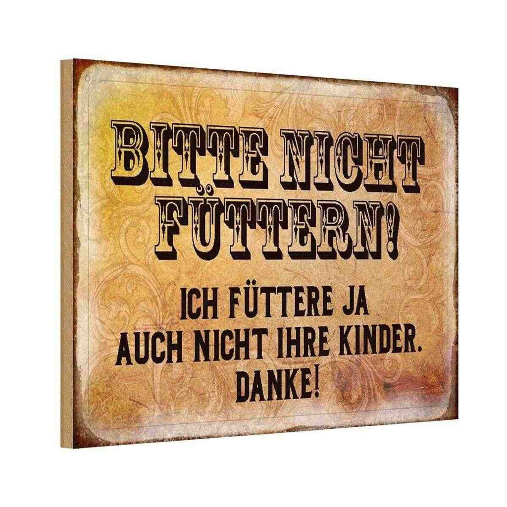 Holzschild 20x30 cm bitte nicht füttern Danke