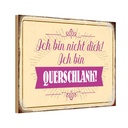 Holzschild 20x30 cm bin nicht dick ich querschlank