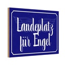 Holzschild 20x30 cm Landeplatz für Engel Geschenk