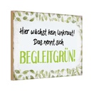 Holzschild 20x30 cm wächst kein Unkraut Begleitgrün Spruch Zitat