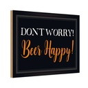 Holzschild 20x30 cm Don't worry Beer happy Bier Geburtstag Feiern Party