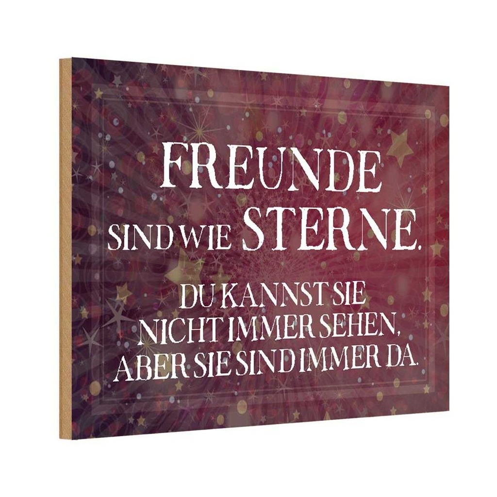Holzschild 20x30 cm Freunde sind wie Sterne Spruch Zitat