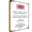 Holzschild 30x20 cm Familien Regeln leben lieben Familie Freunde