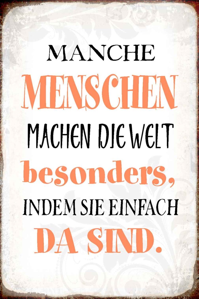 Holzschild 30x20 cm manche machen die Welt besonders Spruch Zitat