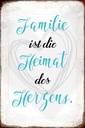 Holzschild 30x20 cm Familie ist Heimat des Herzens Freunde