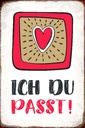 Holzschild 30x20 cm ich du passt Herz Liebe Dekoration