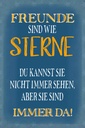 Holzschild 30x20 cm Freunde sind wie Sterne immer da Spruch Zitat