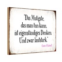 Holzschild 20x30 cm Mutigste eigenständiges Denken Dekoration