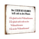 Holzschild 20x30 cm das Leben des Mannes 3 Phasen Männer Frauen
