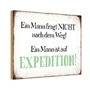 Holzschild 20x30 cm Mann fragt nicht nach dem Weg Männer Frauen