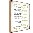 Holzschild 30x20 cm geh deinen Weg lache viel Spruch Zitat