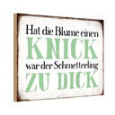 Holzschild 20x30 cm Blume Knick Schmetterling dick