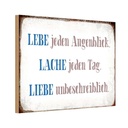 Holzschild 20x30 cm liebe lache jeden Tag Geschenk