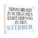 Holzschild 20x30 cm nimm dir Zeit zum träumen Spruch Zitat