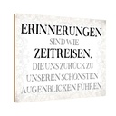 Holzschild 20x30 cm Erinnerungen sind Zeitreisen Dekoration