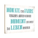 Holzschild 20x30 cm schöner Moment leuchtet Leben Dekoration