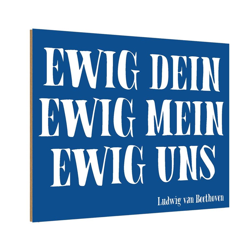 Holzschild 20x30 cm ewig dein mein uns Dekoration
