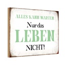 Holzschild 20x30 cm alles kann warten Leben nicht Dekoration