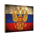 Holzschild 20x30 cm Russland Fahne Wappen Flagge