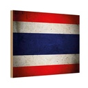 Holzschild 20x30 cm Thailand Fahne Flagge Wappen
