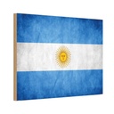 Holzschild 20x30 cm Argentinien Fahne Flagge Wappen