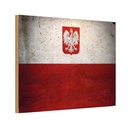Holzschild 20x30 cm Polen Fahne Flagge Wappen