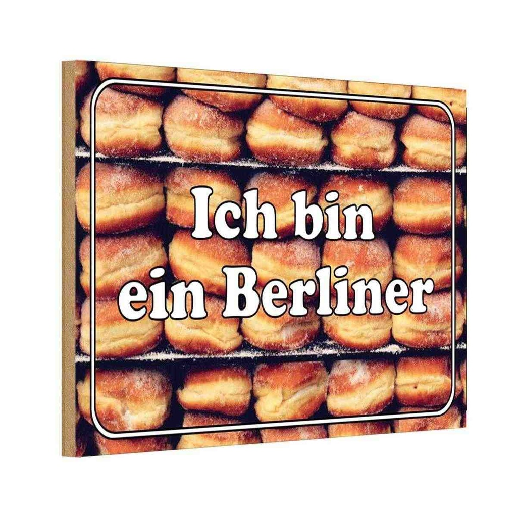 Holzschild 20x30 cm Ich bin ein Berliner Deutschland