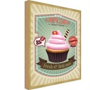 Holzschild 30x20 cm Essen Cupcake natural fresh Delicious Trinken